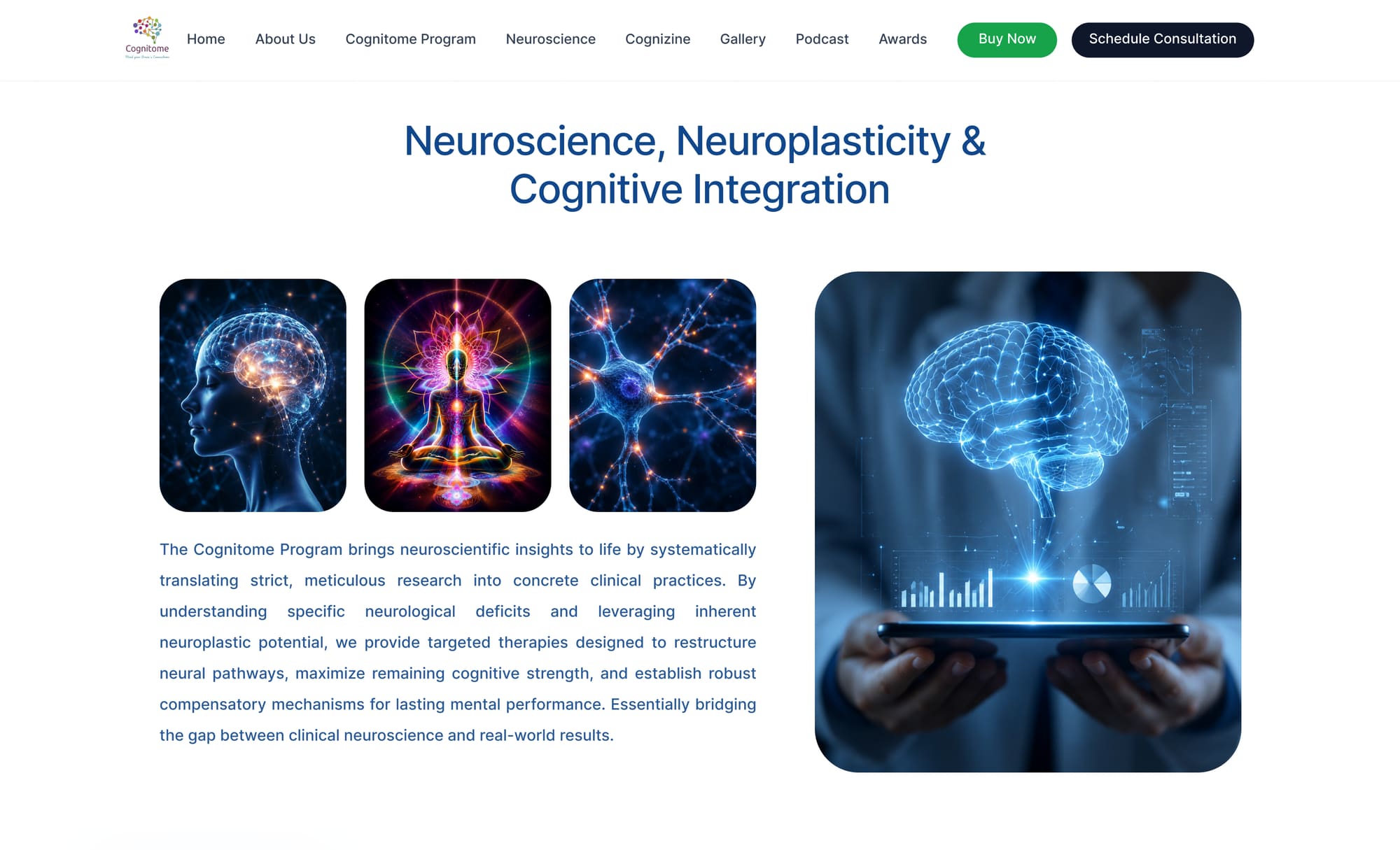 Neuroscience — the credibility layer, where nine modalities have to be explained without becoming a glossary.